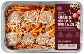 KØDBOLLER M/PASTA OG TOMAT